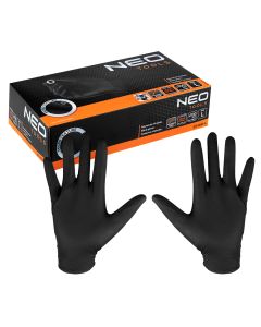 Mănuși de nitril, negre, 100 bucăți, mărimea L 97-691-L